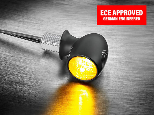 Atto Dark Mini LED Turn Signal - Black.