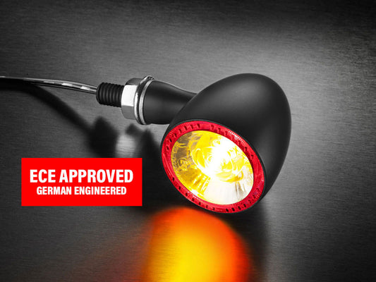 Bullet 1000 DF LED Turn Signal - Amber Turn - Red Run/Brake - Black.