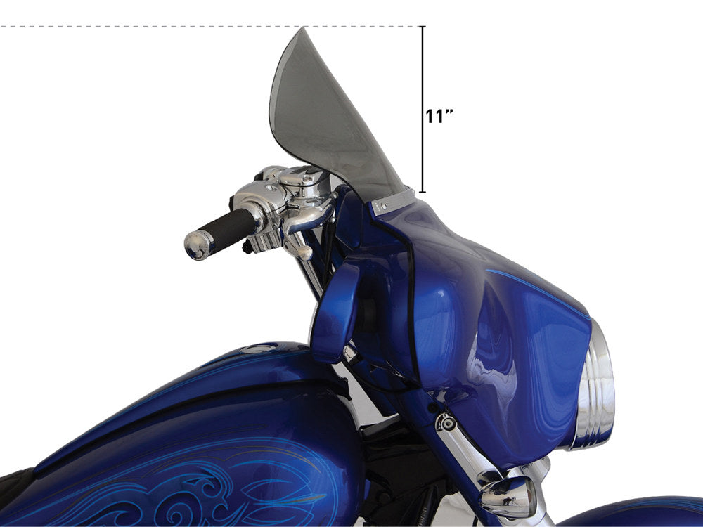 11.5in. Flare Windshield - Tinted. Fits Electra Glide & Street Glide 1996-2013.