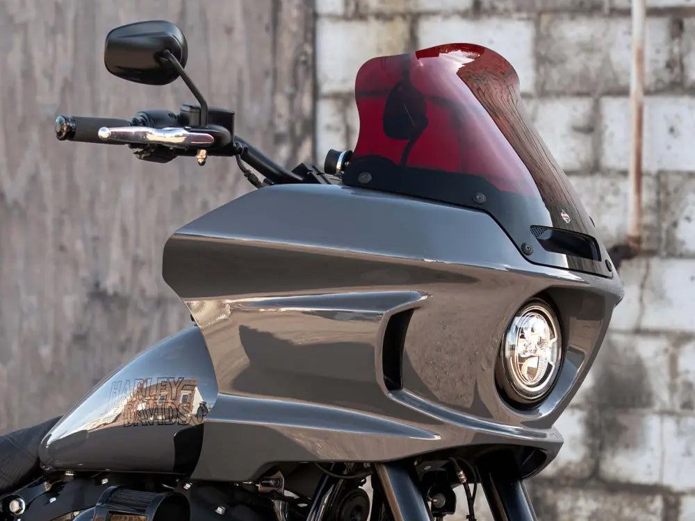 8in. Flare Kolor Windshield - Red. Fits Low Rider ST 2022up