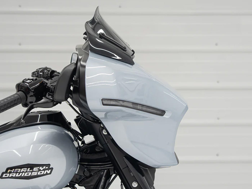 8in. Flare Windshield - Black. Fits CVO Street Glide 2023up & Street Glide 2024up