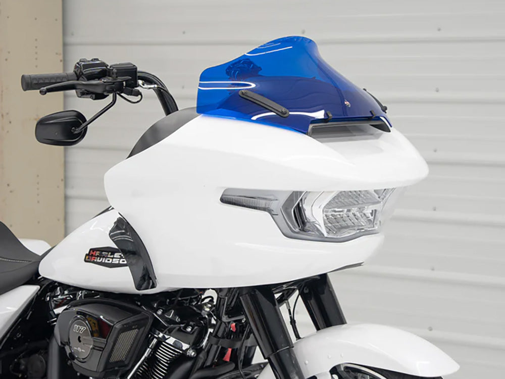 10in. Sports Flare Kolor Windshield - Blue. Fits CVO Road Glide 2023up & Road Glide 2024up