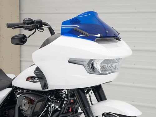 10in. Sports Flare Kolor Windshield - Blue. Fits CVO Road Glide 2023up & Road Glide 2024up