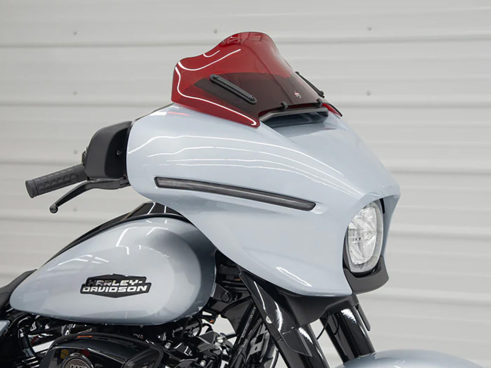 8in. Flare Kolor Windshield - Red. Fits CVO Street Glide 2023up & Street Glide 2024up