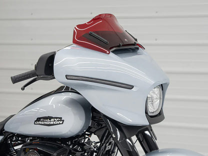 8in. Flare Kolor Windshield - Red. Fits CVO Street Glide 2023up & Street Glide 2024up