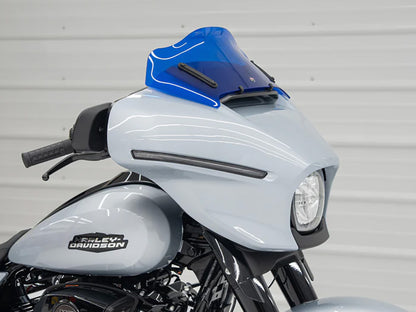 8in. Flare Kolor Windshield - Blue. Fits CVO Street Glide 2023up & Street Glide 2024up