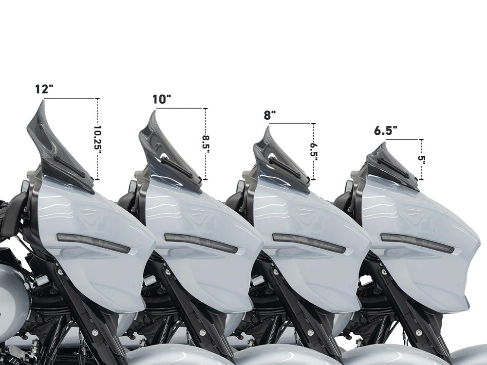 10in. Flare Windshield - Dark Smoke. Fits CVO Street Glide 2023up & Street Glide 2024up