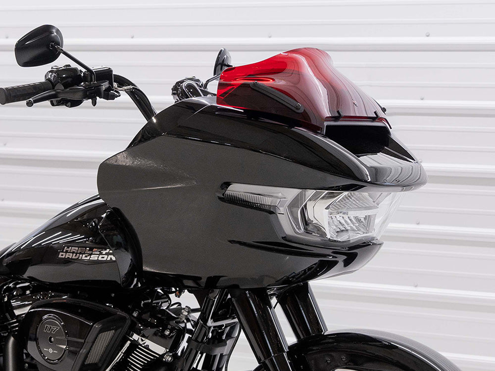 8in. Sports Flare Kolor Windshield - Red. Fits CVO Road Glide 2023up & Road Glide 2024up