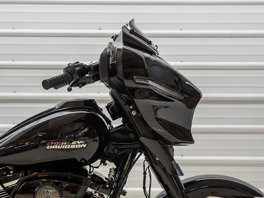 6.5in. Flare Windshield - Black. Fits CVO Street Glide 2023up & Street Glide 2024up