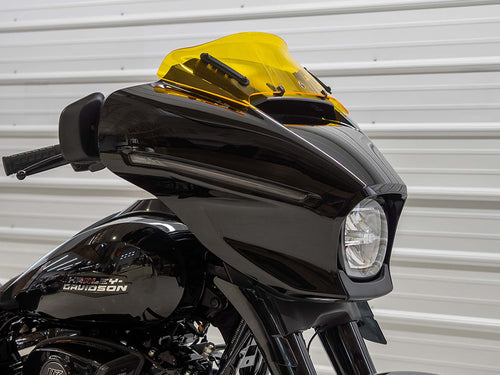 6.5in. Flare Kolor Windshield - Yellow. Fits CVO Street Glide 2023up & Street Glide 2024up