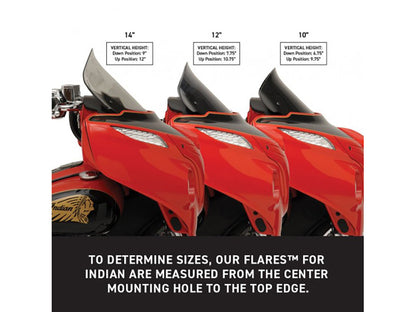 14in. Flare Windshield - Dark Smoke. Fits Indian Touring 2014up