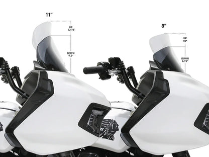 11in. Flare Windshield - Dark Smoke. Fits Indian Challenger 2020up & Pursuit 2022up