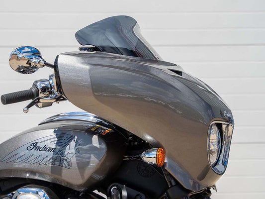9in. Flare Windshield - Dark Smoke. Fits Indian Chieftain PowerPlus & Roadmaster PowerPlus 2025up