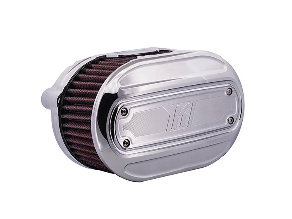Oval Air Cleaner Kit - Chrome. Fits Touring 2017-2024 & Softail 2018-2024
