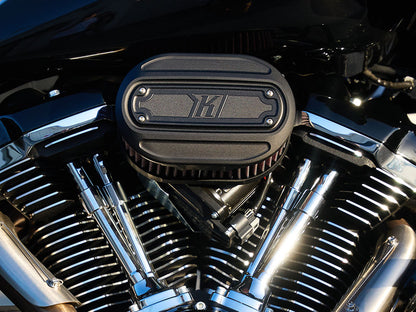 Oval Air Cleaner Kit - Black. Fits CVO Touring 2023up, Street Glide & Road Glide 2024up, Touring 2025up & Softail 2025up