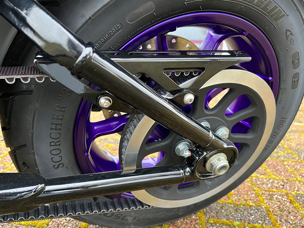 Upper Belt Guard - Black. Fits Softail 2018up