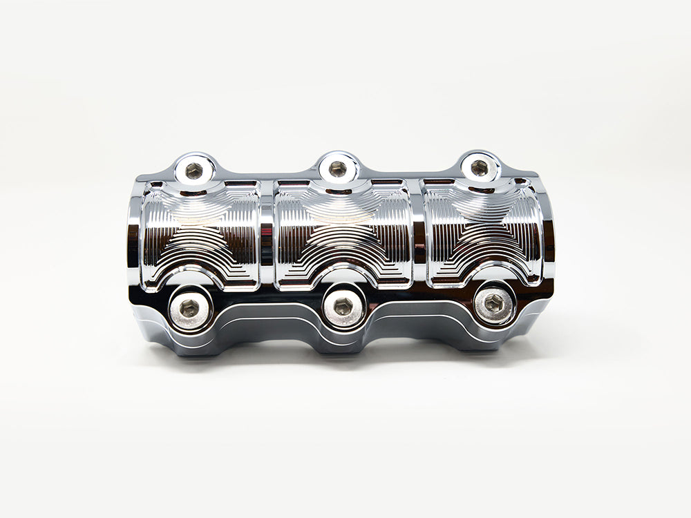 1.5in. Straight One Piece Big Block Riser Kit - Chrome. Fits 1.25in. Handlebar.