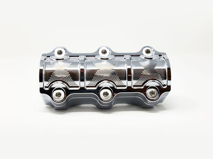 1.5in. Straight One Piece Big Block Riser Kit - Chrome. Fits 1.25in. Handlebar.
