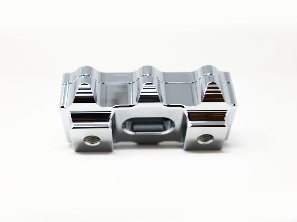 1.5in. Straight One Piece Big Block Riser Kit - Chrome. Fits 1.25in. Handlebar.