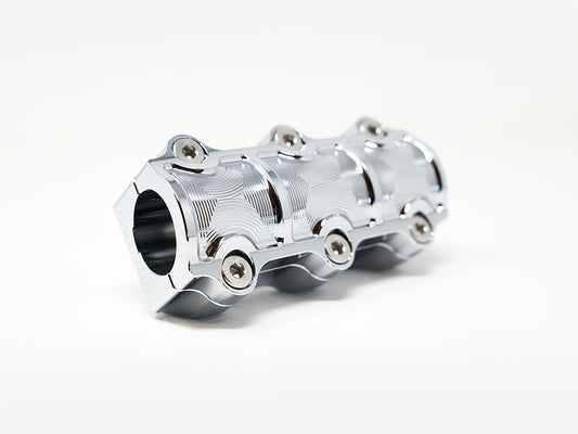 1.5in. Straight One Piece Big Block Riser Kit - Chrome. Fits 1.25in. Handlebar.