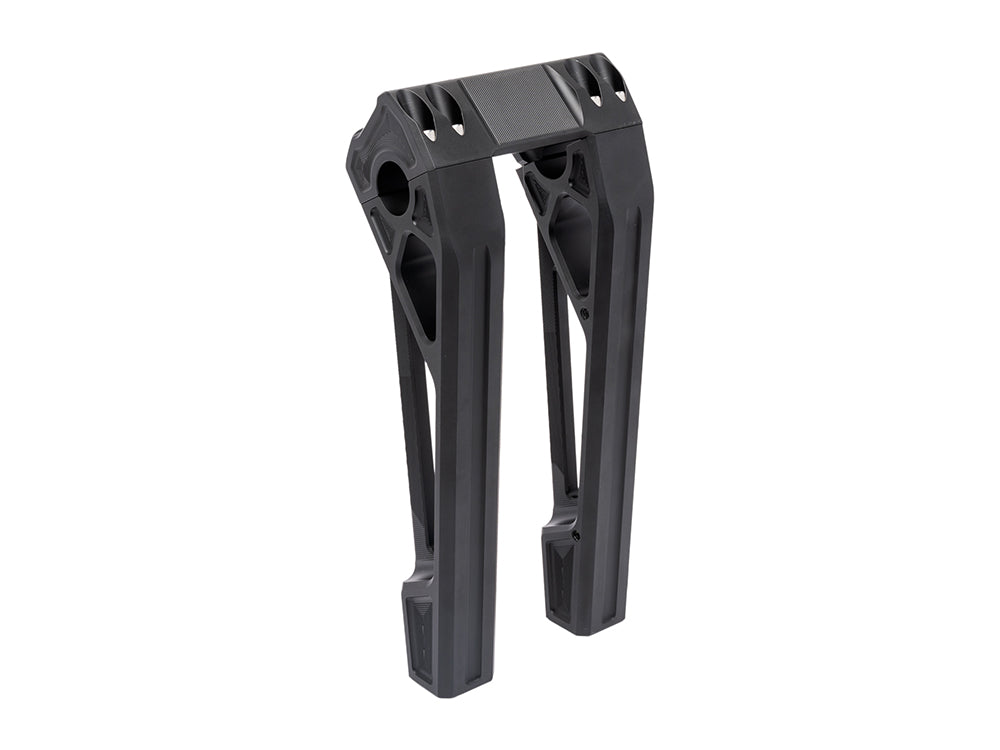 10in. Straight Fastback Risers - Black. Fits Softail Street Bob, Low Rider ST, Standard & Breakout 2018-2024