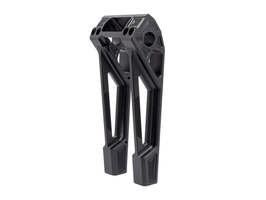 10in. Straight Fastback Risers - Black. Fits Softail Street Bob, Low Rider ST, Standard & Breakout 2018-2024