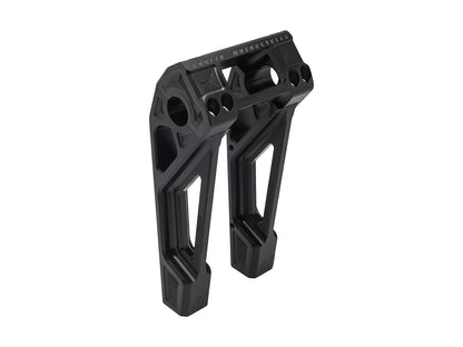 8in. Straight Fastback Risers - Black. Fits Softail Street Bob, Low Rider ST, Standard & Breakout 2018-2024
