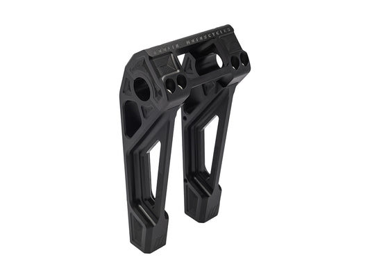 8in. Straight Fastback Risers - Black. Fits Softail Street Bob, Low Rider ST, Standard & Breakout 2018-2024