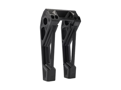8in. Straight Fastback Risers - Black. Fits Softail Street Bob, Low Rider ST, Standard & Breakout 2018-2024