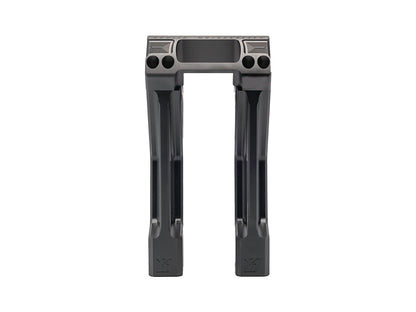 8in. Straight Fastback Risers - Black. Fits Softail Street Bob, Low Rider ST, Standard & Breakout 2018-2024