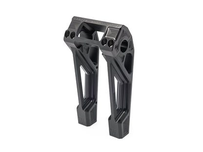 8in. Straight Fastback Risers - Black. Fits Softail Street Bob, Low Rider ST, Standard & Breakout 2018-2024