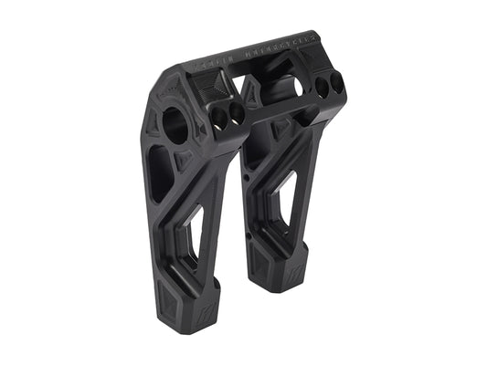 6in. Straight Fastback Risers - Black. Fits Softail Street Bob, Low Rider ST, Standard & Breakout 2018-2024