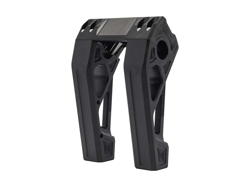 6in. Straight Fastback Risers - Black. Fits Softail Street Bob, Low Rider ST, Standard & Breakout 2018-2024