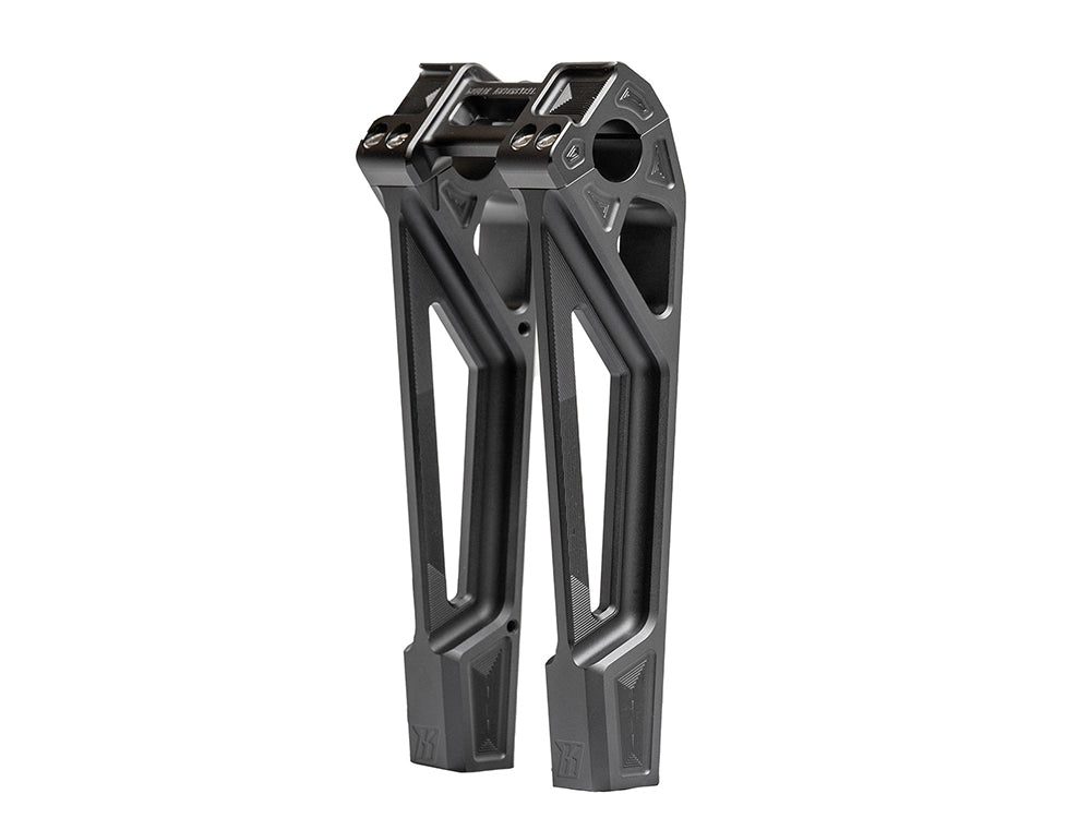 10in. Straight Fastback Risers - Black. Fits 1in. Handlebar
