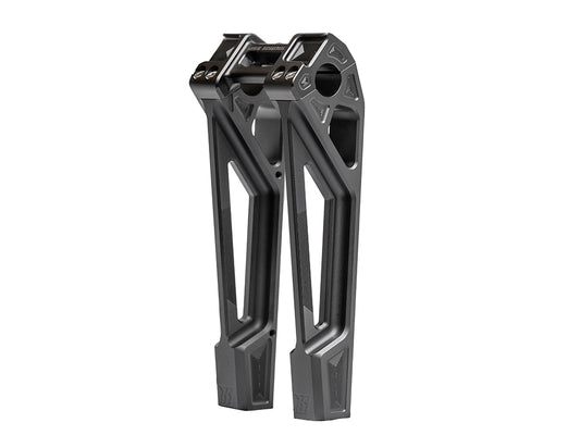 10in. Straight Fastback Risers - Black. Fits 1in. Handlebar