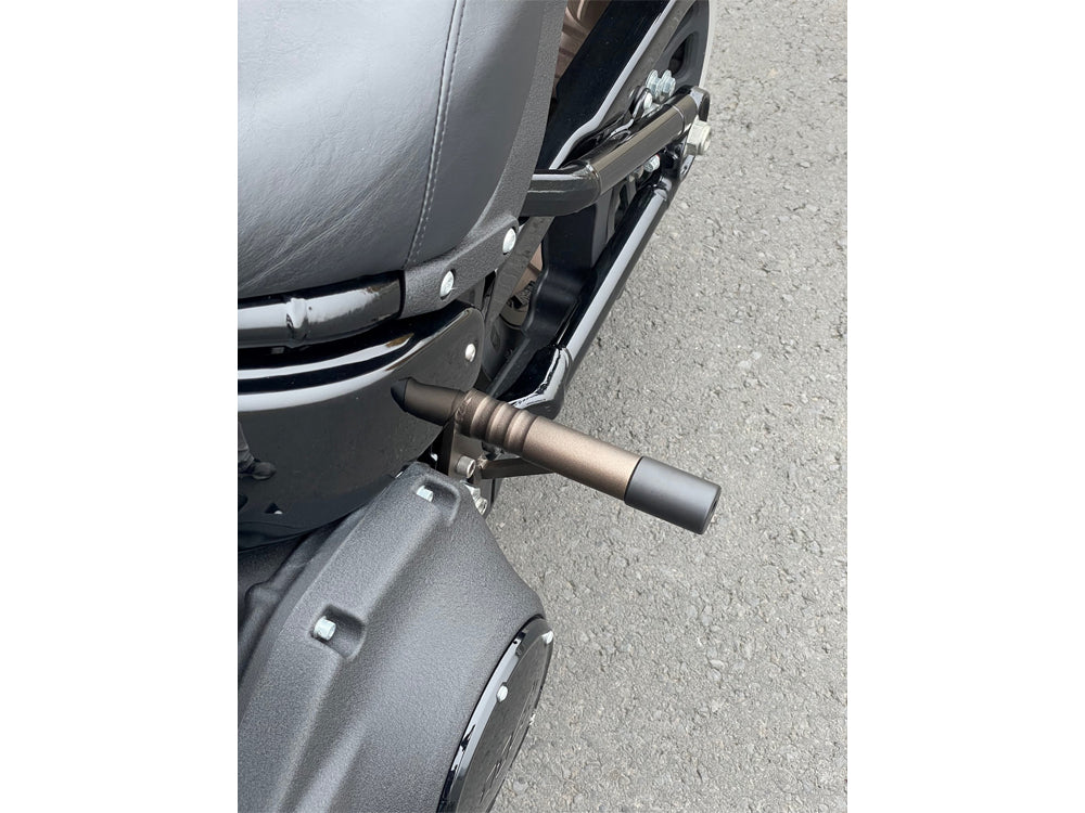 Rear Engine Guard Crash Bar - Bronze. Fits Softail 2018up.