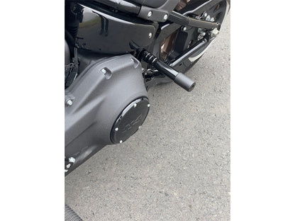 Rear Engine Guard Crash Bar - Black. Fits Softail 2018up.