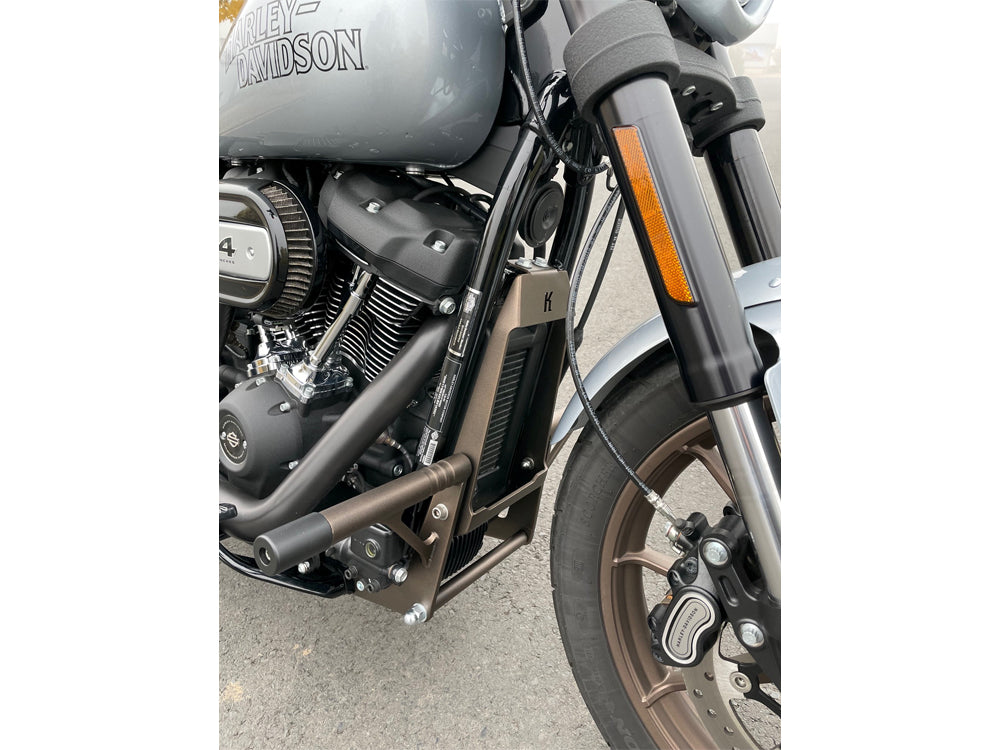 Front Engine Guard Crash Bar - Bronze. Fits Softail 2018-2024 With Mid Mounts