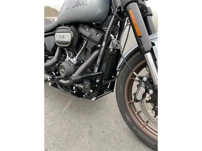 Front Engine Guard Crash Bar - Black. Fits Softail 2018-2024 With Mid Mounts