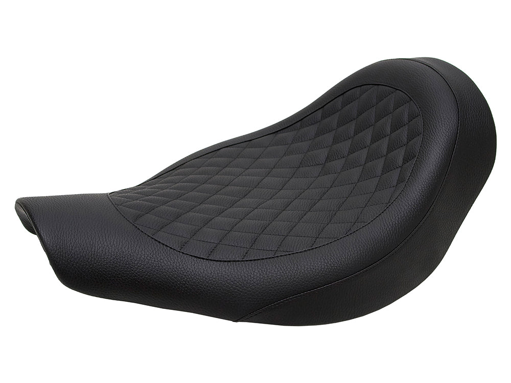 Fred Kodlin Diamond Stitch Solo Seat - Black. Fits Breakout 2018-2022 with OEM Fuel Tank & Kodlin Rear Fender.
