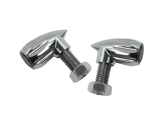 Rear Neowise Grooved Bullet Run/Brake/Turn Signals - Chrome