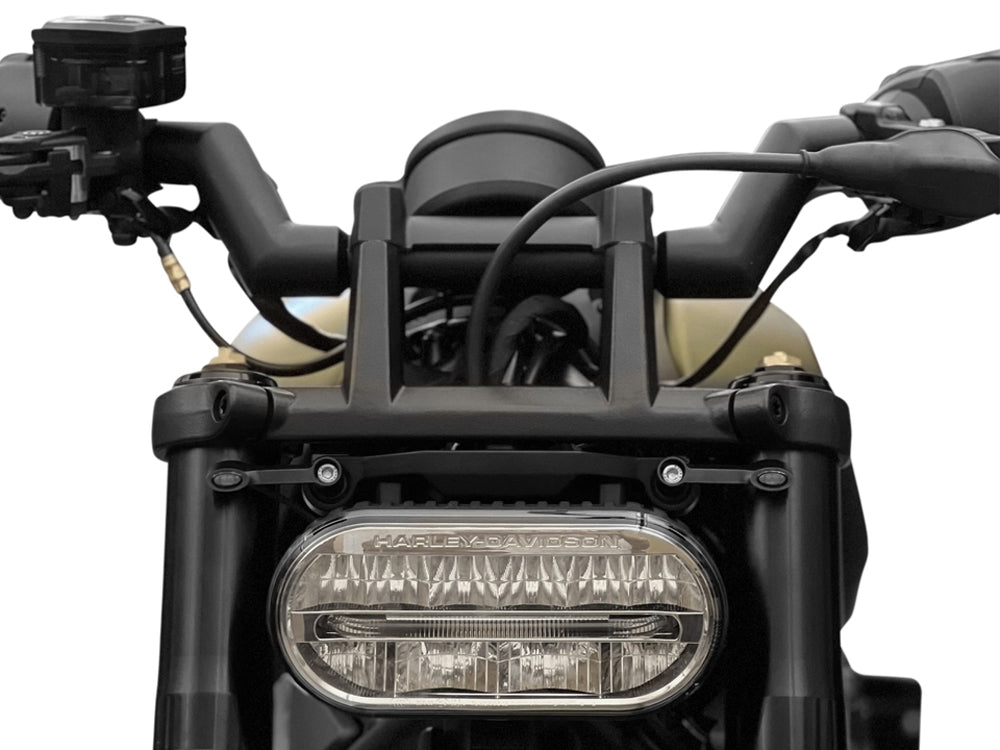Elypse 2-1 Front Turn Signals with Running Lights - Black. Fits Sportster S 2021up Models.