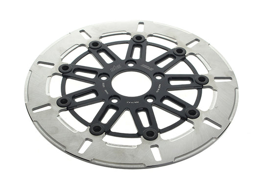 11.8in. Front 9-Spoke Disc Rotor - Polished Band & Black Carrier. Fits Dyna 2006-2017, Softail 2015up, Sportster 2014-2021 & Some Touring 2008up.