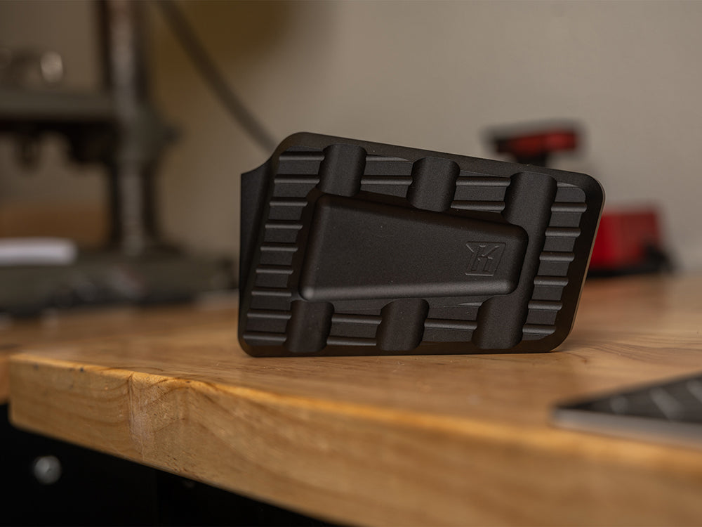 Trackboard Brake Pedal Pad - Black. Fits Touring 1980up, FL Softail 1986-2017 & Dyna Switchback 2012-2016.