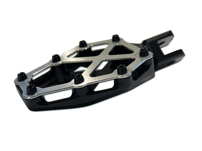 NXL Footpegs - Black & Stainless. Fits Softail 2018up, Pan America 2021up & Sportster S 2021up Front Rider