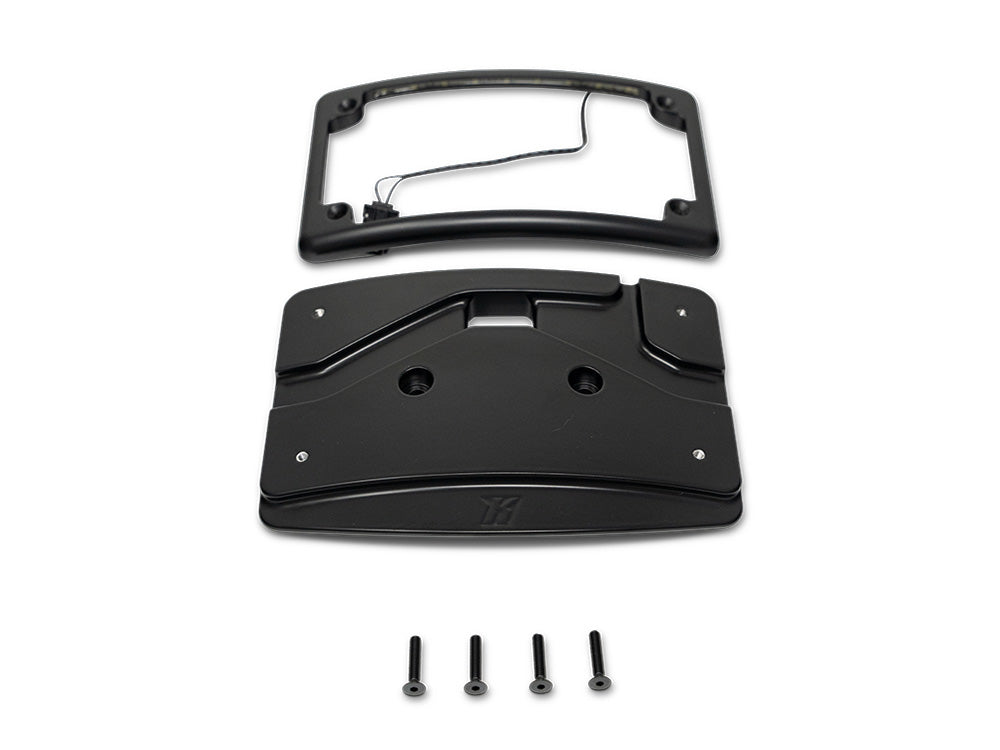 Curved Radius Number Plate Kit - Black. Fits CVO Touring 2023up & Street Glide & Road Glide 2024up