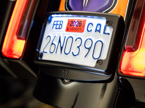 Curved Radius Number Plate Kit - Black. Fits CVO Touring 2023up & Street Glide & Road Glide 2024up