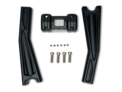 10in. Pullback Accent Pro Riser Kit - Black. Fits 1.25in. Handlebar.