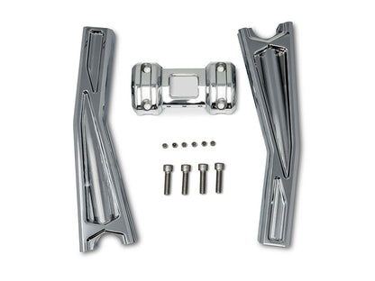 10in. Pullback Accent Pro Riser Kit - Chrome. Fits 1.25in. Handlebar.