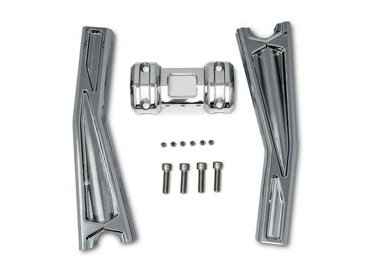 10in. Pullback Accent Pro Riser Kit - Chrome. Fits 1.25in. Handlebar.